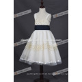 Baby Kids White Communion Dress A Line Tamanho do joelho Flower Girl Dress